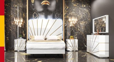 Brands Franco Gold Oro White Bedroom Comp 2