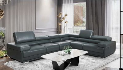 Living Room Furniture Sectionals 2119 Sectional – Dark Grey