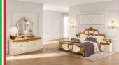 Bedroom Furniture Classic Bedrooms QS and KS Barocco Ivory w/Gold Bedroom