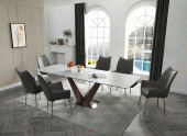 9188 Table with 1218 Swivel dark grey chairs